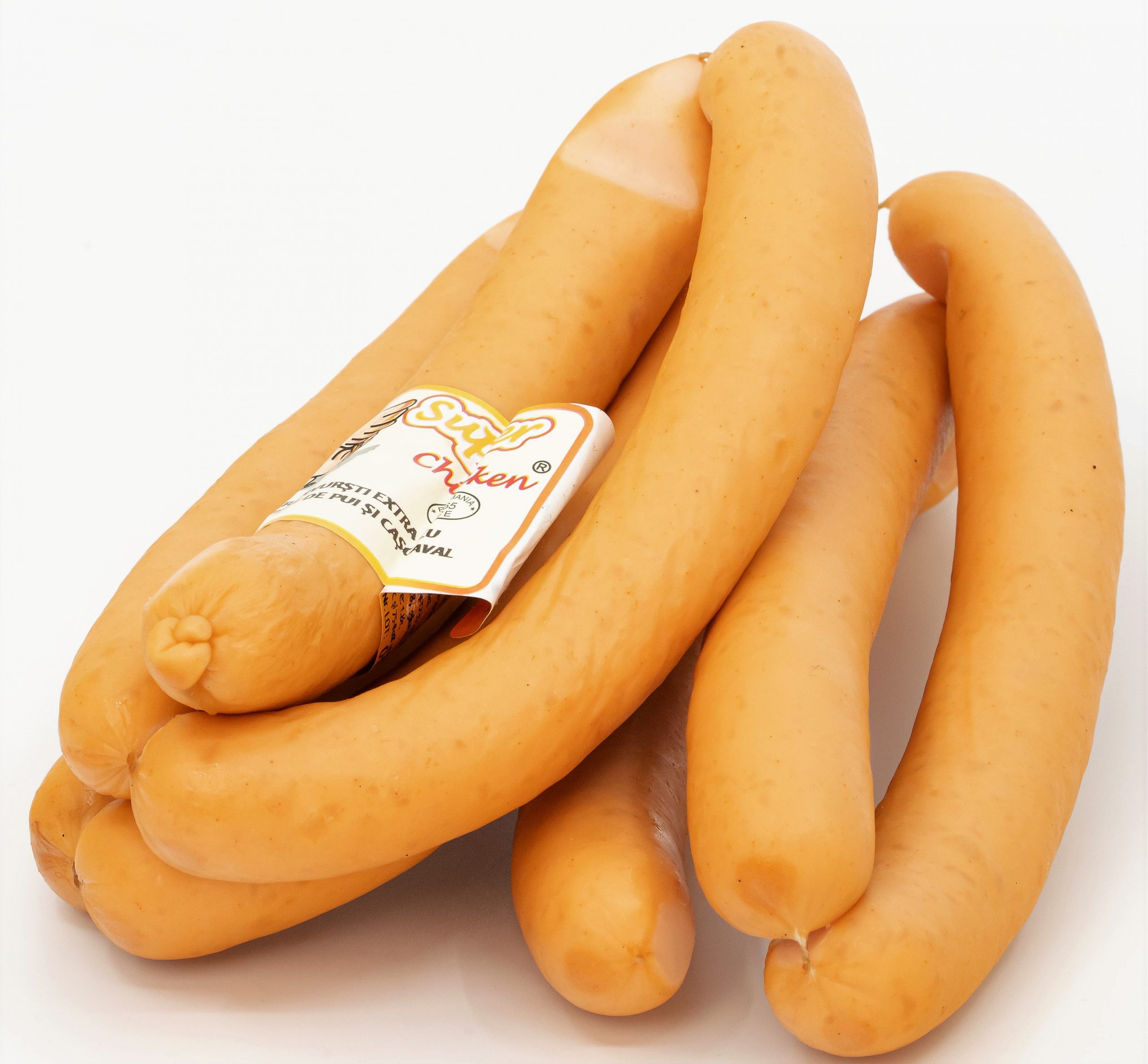 Crenvurști extra cu piept de pui și cașcaval