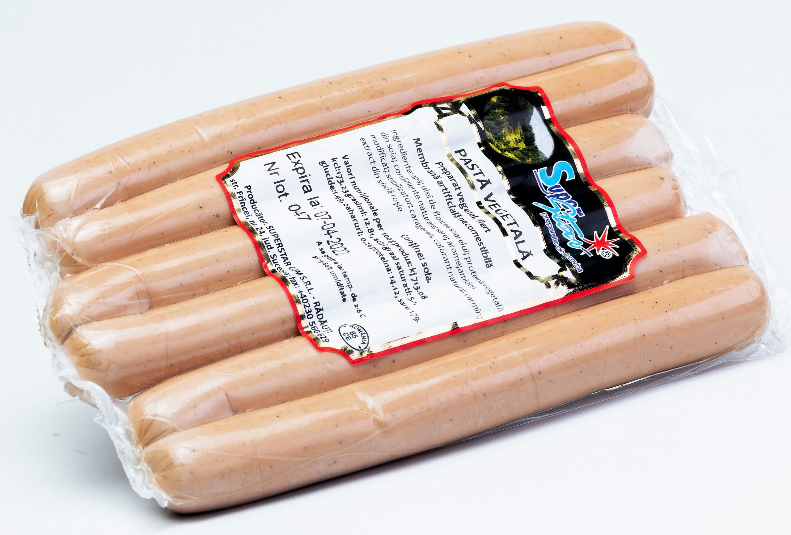 Pastă vegetală (tip crenvurști)